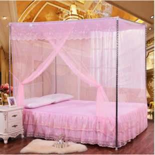 2公主加密家用床8mn.1.蚊帐y加厚单开5m11宫廷.支架.双人门风米落