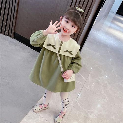 女童春装裙子两件套装2023新款时尚洋气韩系宝宝连衣裙女宝宝春