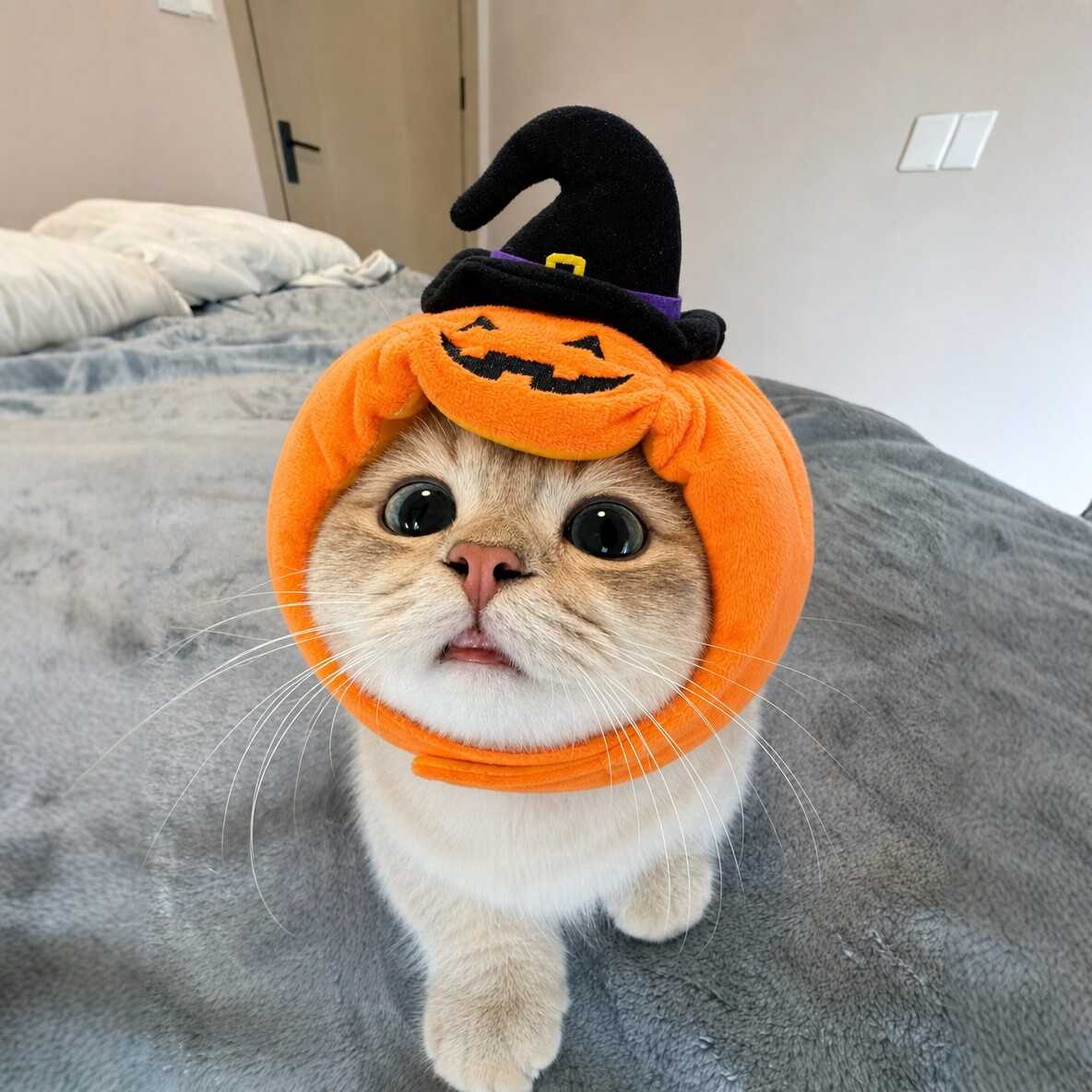 万圣节猫咪帽子小猫头饰