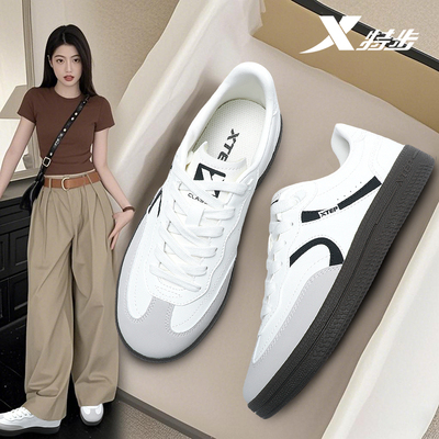 特步女鞋透气潮流德训鞋