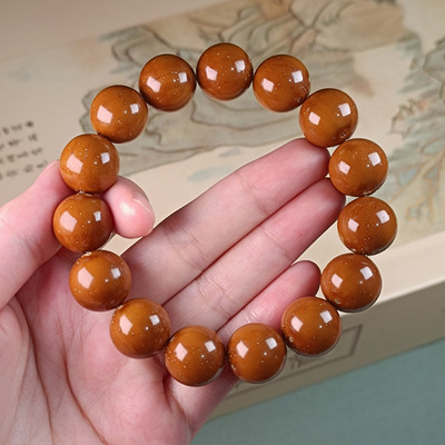 情侣民族风圆光珠实心菩提子手串