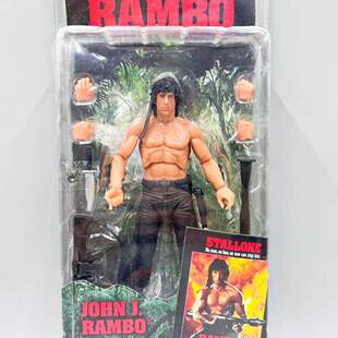 NECA 电影 滴血兰博第3代赤膞版史泰龙7寸可动手办模型摆件