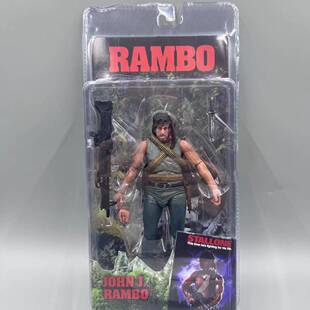 NECA 电影 滴血 兰博 第1代 激战版 史泰龙 7寸可动手办模型