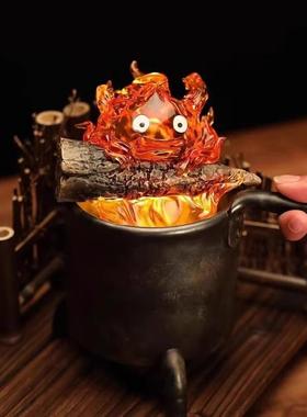 跨境Calcifer Night Light心脏的火苗卡西法树脂手办发光模型
