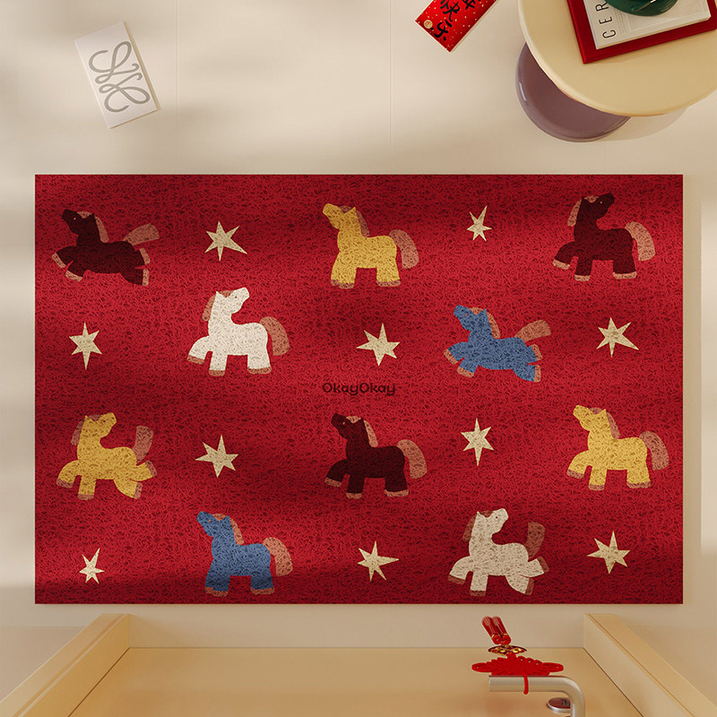 小岛财马星尘丝圈入户地垫门口家用可裁剪 pvc耐脏防滑除尘脚垫子,居家布艺,入户地垫,淘宝优惠券,粉丝福利购,淘宝优惠卷