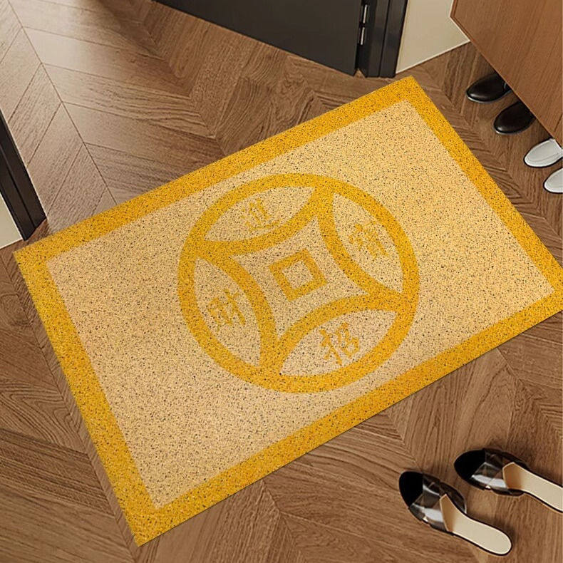 大门门口金黄色丝圈五色地垫绿色入户门垫门口防滑耐脏家用可裁剪,居家布艺,入户地垫,淘宝优惠券,粉丝福利购,淘宝优惠卷