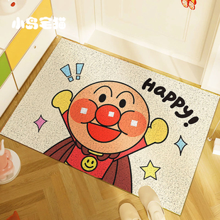面包超人入户门地垫pvc丝圈除尘脚垫蹭灰刮泥垫家用玄关门口地毯