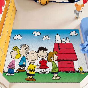史路比卡通可爱入户门丝圈地垫玄关防滑除尘室内进门地垫ins家用