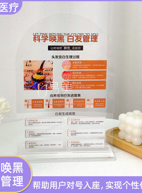 科学唤黑白发管理图解摆台亚克力摆件白发成因解析家庭科普神器