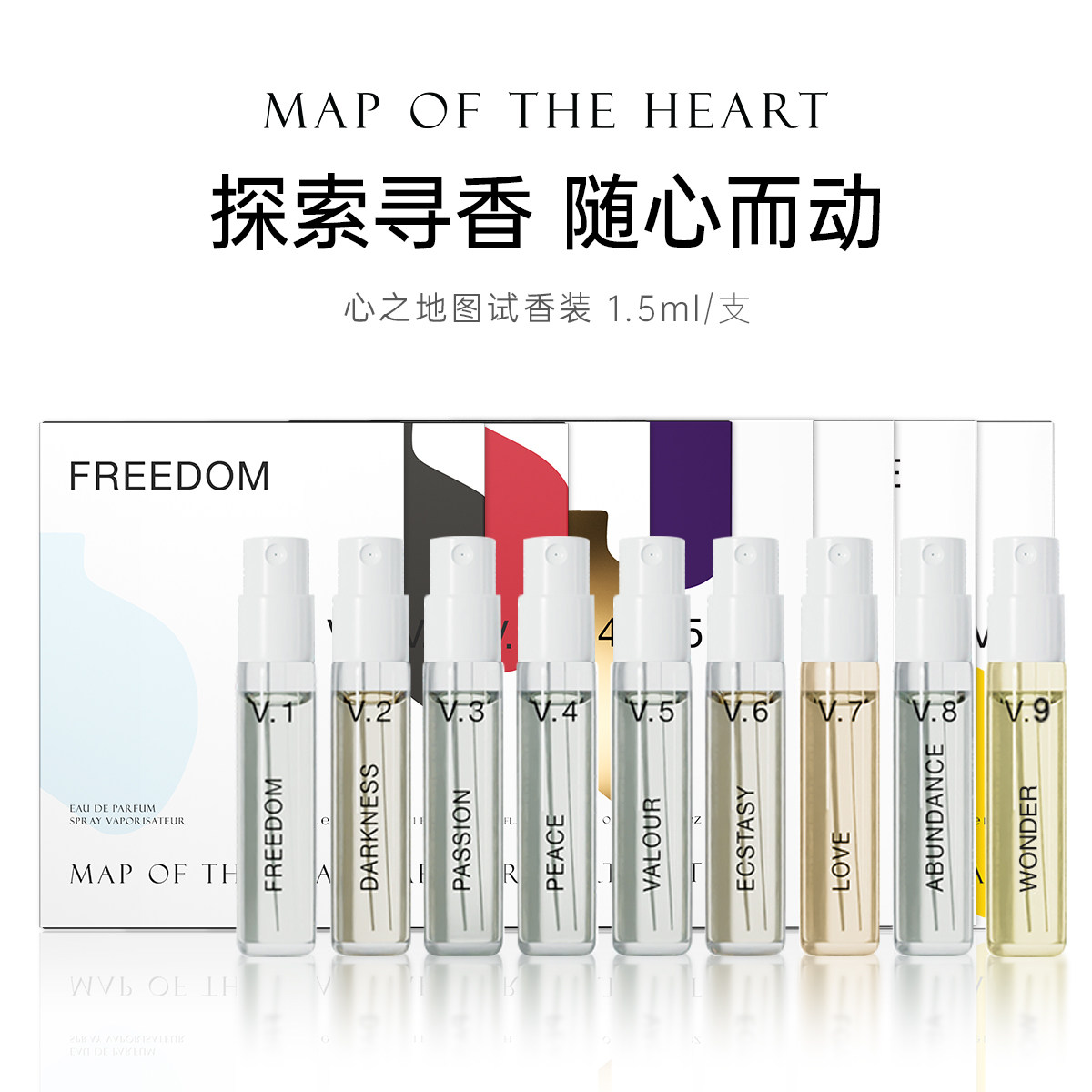 Map Of The Heart心之地图香水原装试管浓香自由暗黑激情和平爱情