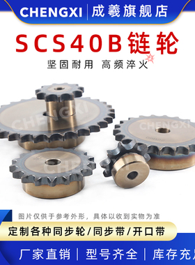 SCS碳钢高精度单排链轮S40 08A 40B9齿 40B10齿 40B11齿 40B12齿