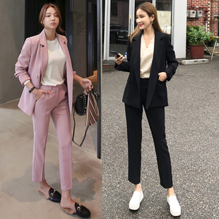2024春秋新款时尚职业OL修身工作西服外套女韩版休闲小西装套装潮