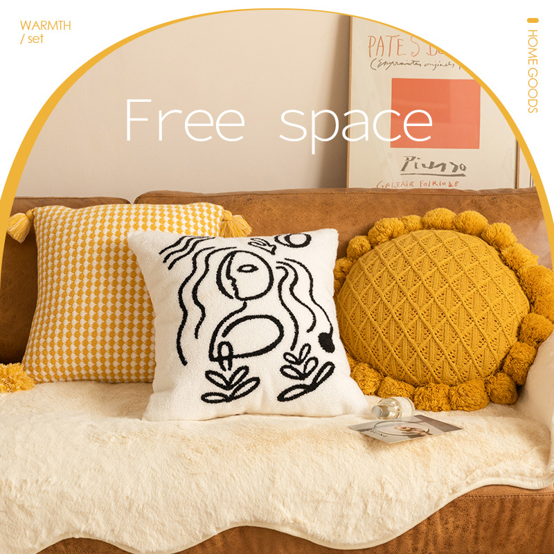 针织蒲团绣花沙发靠枕抱