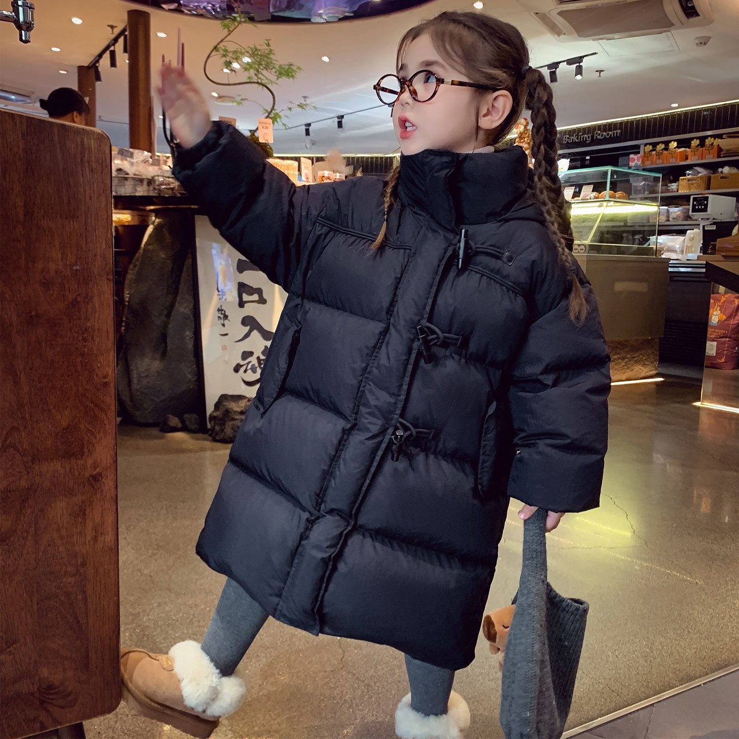 女童羽绒服冬装2025新款儿童百搭纯色保暖面包服90白鸭绒长款外套,童装/婴儿装/亲子装,羽绒服,淘宝优惠券,粉丝福利购,淘宝优惠卷