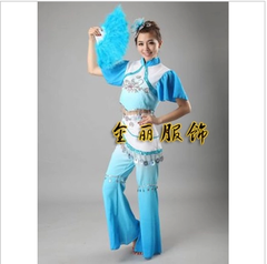 歌服装演出服装 2019新款秧歌服 腰鼓服装 民族舞蹈服