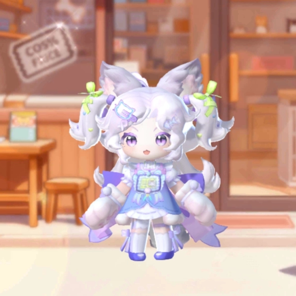 迷你世界喵懒懒浑身散发着蓝莓糖果甜美活力犬悠悠一直默默保护她