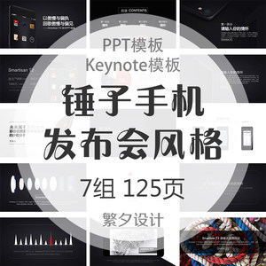 a01仿锤子手机发布会风格PPT Keynote模板罗永浩老罗坚果情怀T2