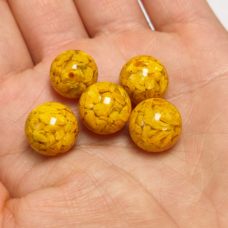 天然雄黄砂散珠diy手绳