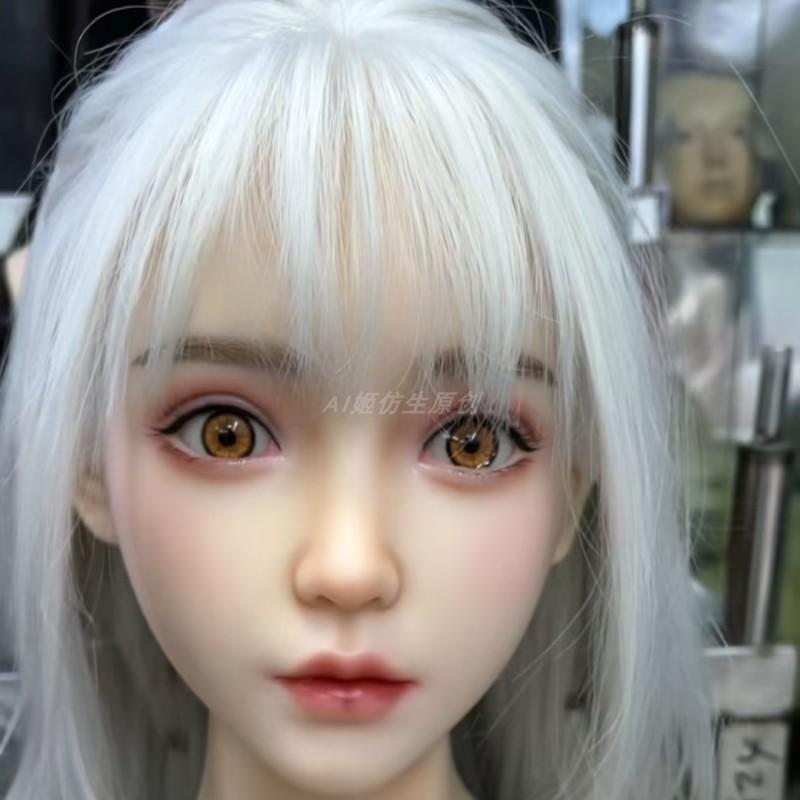 硅胶头雕仿生模特头仿真头雕高端头模精妆BJD娃娃头 等身手办头部