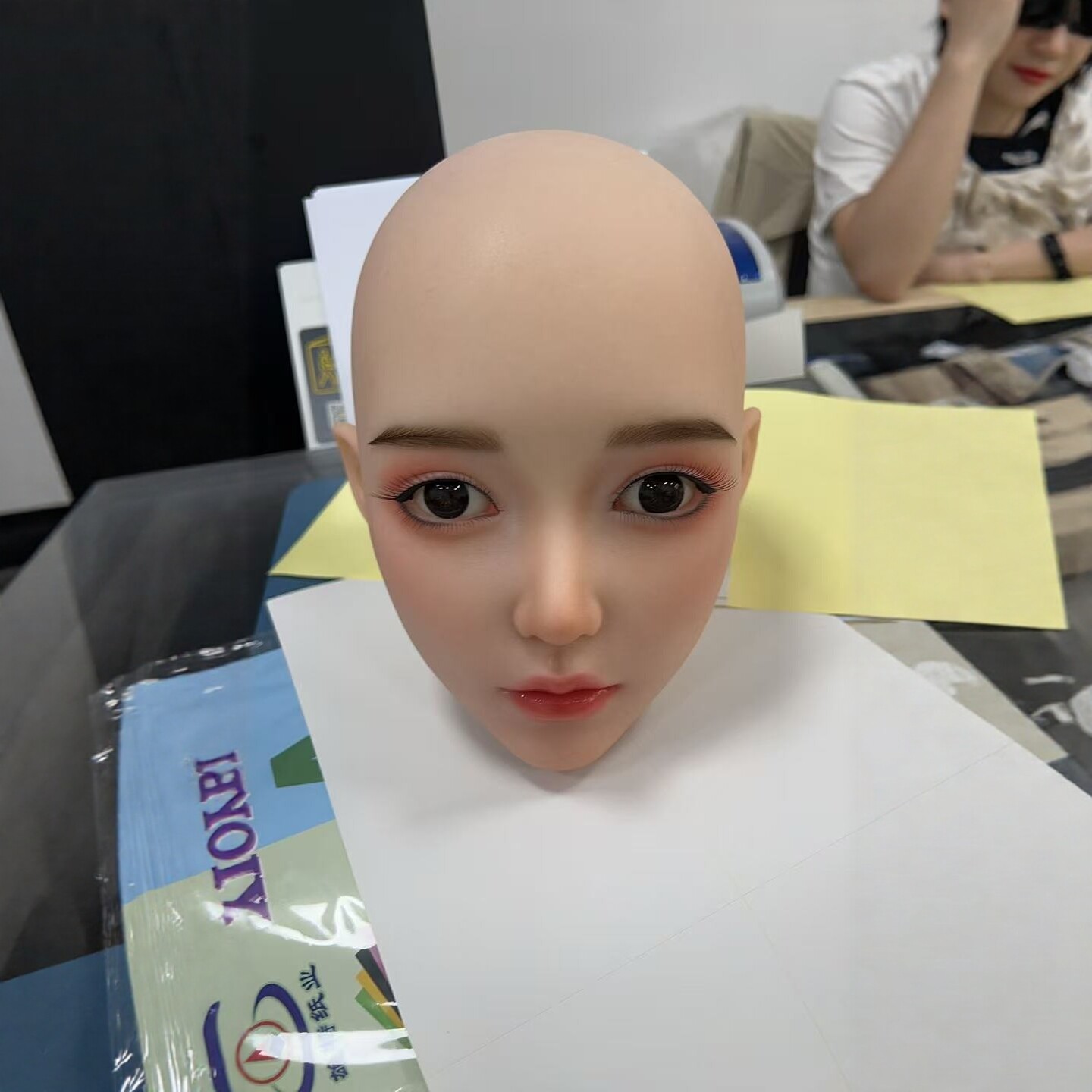 硅胶头雕硅胶模特头仿真头雕精妆硅胶头雕假发展示头模54厘米头围