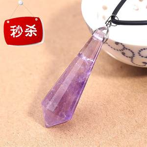 天然白水晶吊坠 水滴形白晶挂坠 胸坠