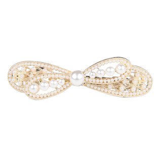 小号弹簧夹韩国珠子发饰头顶发夹后脑勺扣夹女生蝴蝶结发卡刘海夹