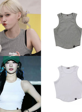 宁艺卓winter同款SYNERJYN短款露腰背心女吊带显瘦辣妹街舞背心潮