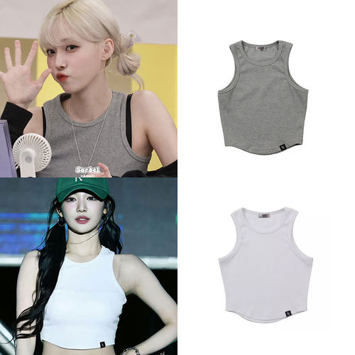 宁艺卓winter同款SYNERJYN短款露腰背心女吊带显瘦辣妹街舞背心潮