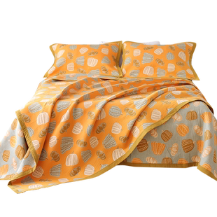 纯棉纱布床盖三件套新款四季通用透气可铺可盖成人盖毯全棉毛巾被