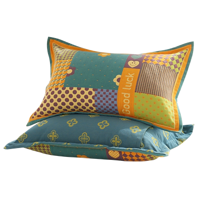 纯棉纱布高端家用枕套一对枕头套