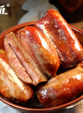 蜀雁麻辣排骨香肠正宗四川特产酱香味腊排骨腊肠烟熏腊肉农家腊味