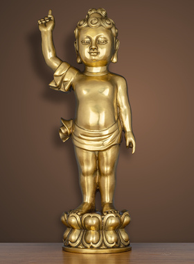 纯铜太子佛佛像浴佛悉达多宝宝佛释迦牟尼佛浴佛用品佛堂供奉摆件