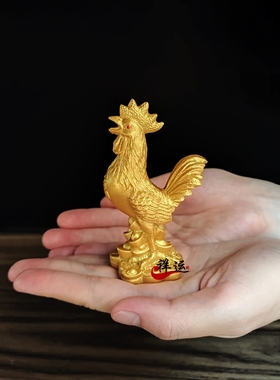 高档正品金鸡摆件仿铜公鸡福字公鸡十二生肖鸡家居客厅玄关装饰工