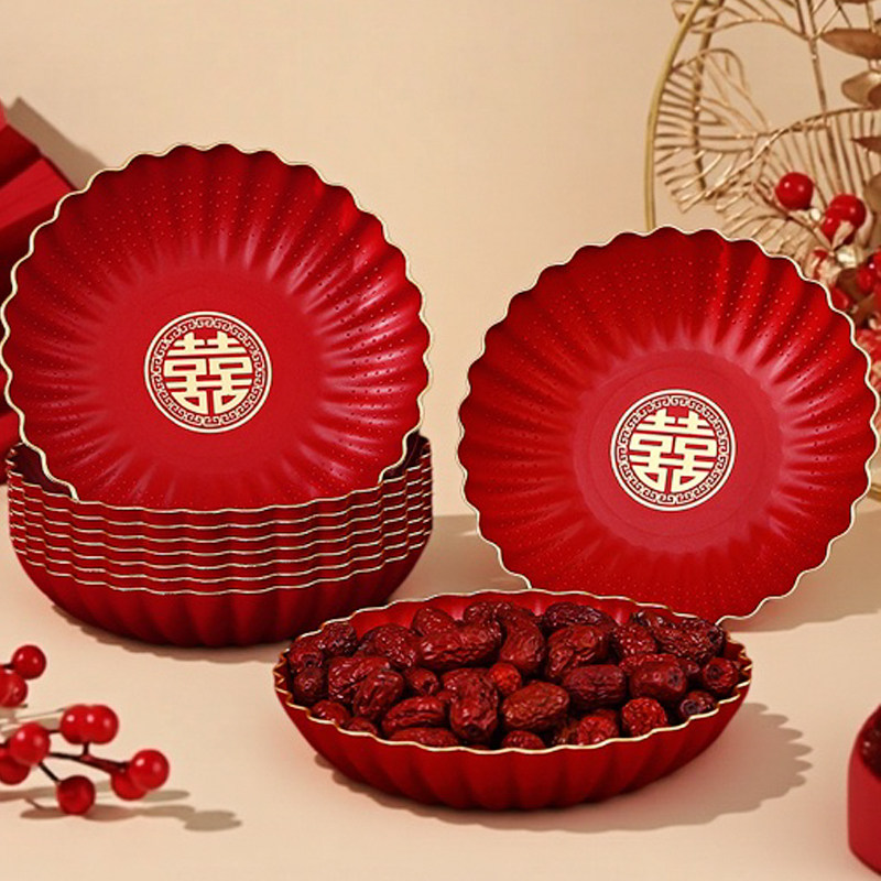 结婚果盘喜糖盘婚礼干果盘客厅茶几餐桌家用装瓜子零食红色喜盘子,节庆用品/礼品,创意礼盒/礼品套组,淘宝优惠券,粉丝福利购,淘宝优惠卷