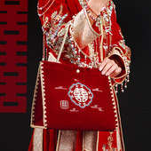 婚包红色收礼金包新娘结婚用 红包喜袋布袋 包包女士手提包婚礼装