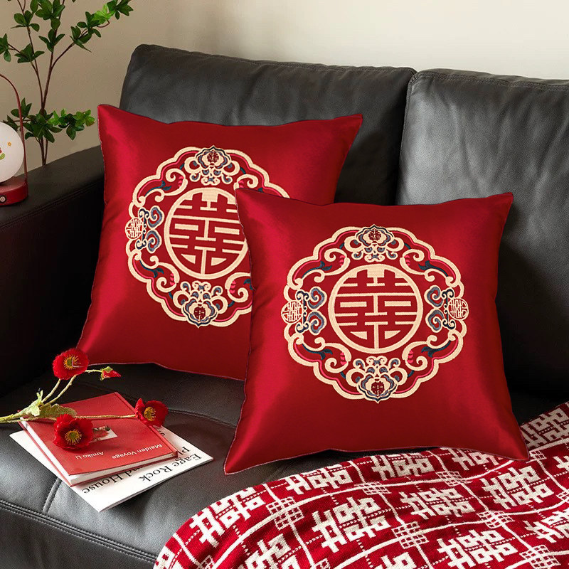 喜字抱枕一对结婚装饰客厅沙发红色靠垫婚庆婚房布置靠枕新婚礼物,节庆用品/礼品,创意抱枕,淘宝优惠券,粉丝福利购,淘宝优惠卷