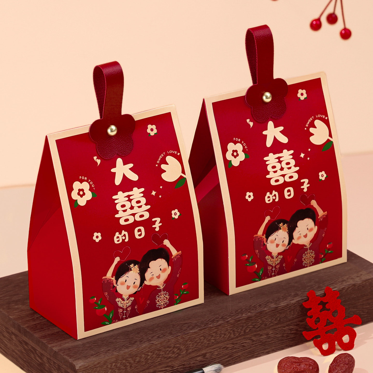 结婚高级感喜糖盒婚礼伴手礼