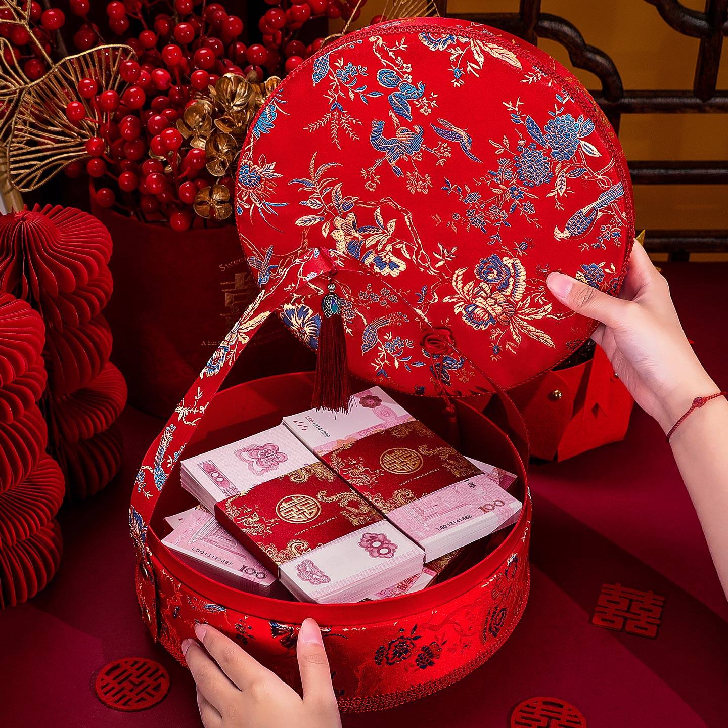 订婚彩礼钱盒子现金礼盒创意高档20万50万大号结婚彩礼箱聘礼金盒,节庆用品/礼品,红包/利是封,淘宝优惠券,粉丝福利购,淘宝优惠卷