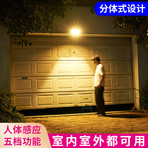 分体式太阳能感应灯，白光暖光