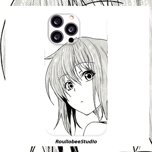 素描古手川千纱适用iPhone17promax苹果16小米15手机壳reno14小众华为mate70菲林壳pura80pro全包vivo红米k80