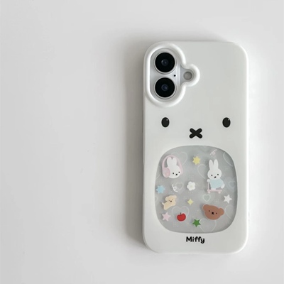 镂空软萌米菲兔适用苹果17promax手机壳iPhone16卡通reno14小米15华为Pura80pro软套vivox200红米K80荣耀400