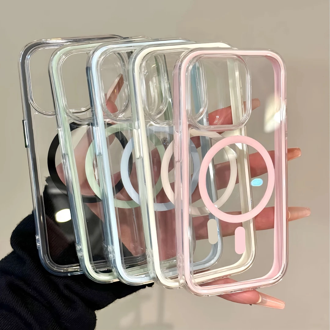 ins简约炫彩纯色边框适用苹果16promax手机壳iPhone15新款16保护套13超火女款14全包防摔15promax磁吸壳12/11