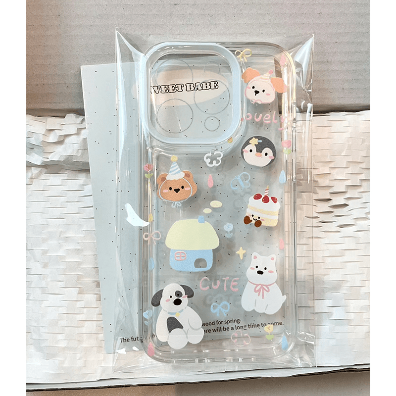 可爱动物玩偶适用苹果15promax手机壳华为mate60opporeno12小米14vivo荣耀200红米k70创意iPhone14全包13硅胶