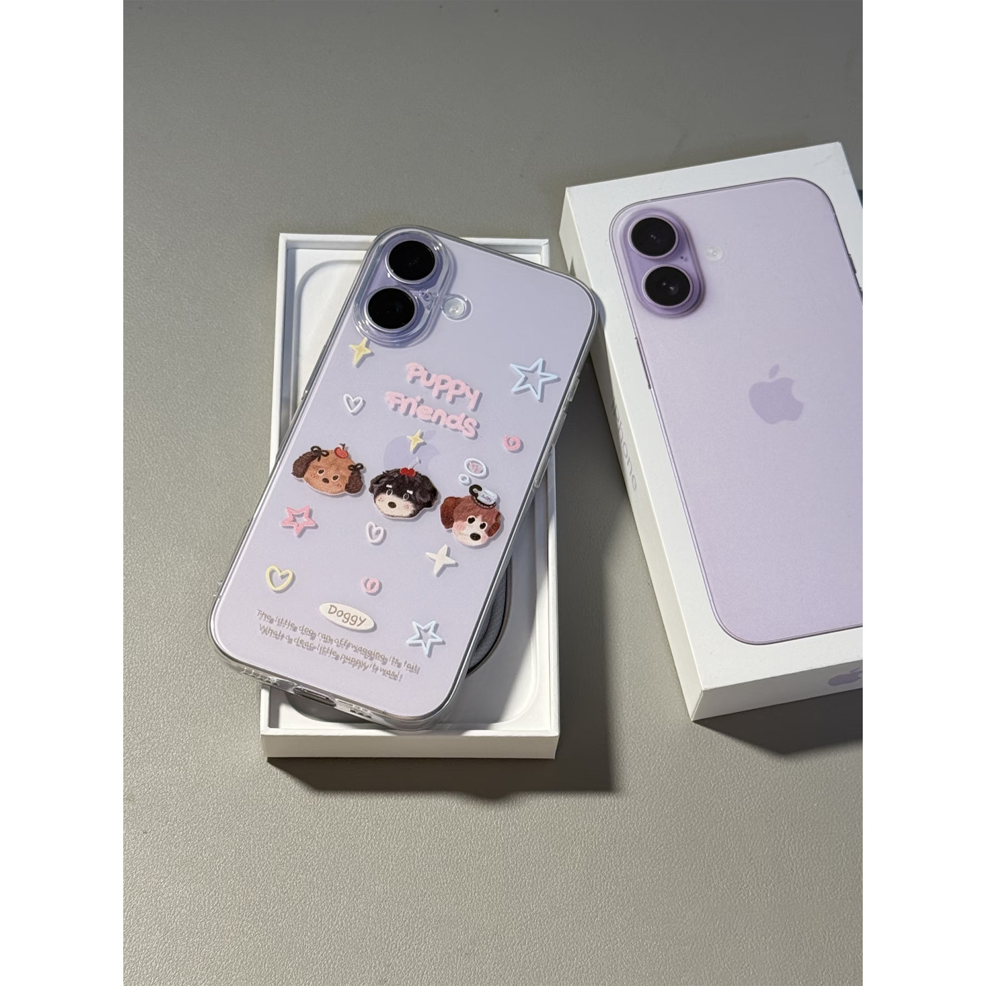 ins风卡通可爱狗狗适用苹果17promax手机壳iPhone16女reno14小米15华为Pura80软套vivox200红米K80荣耀Magic7