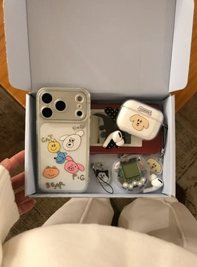 简约小猫猪头手机壳适用苹果17promaxiPhone16pro卡通小米17reno15华为Pura80软套vivox300红米K90荣耀500pro