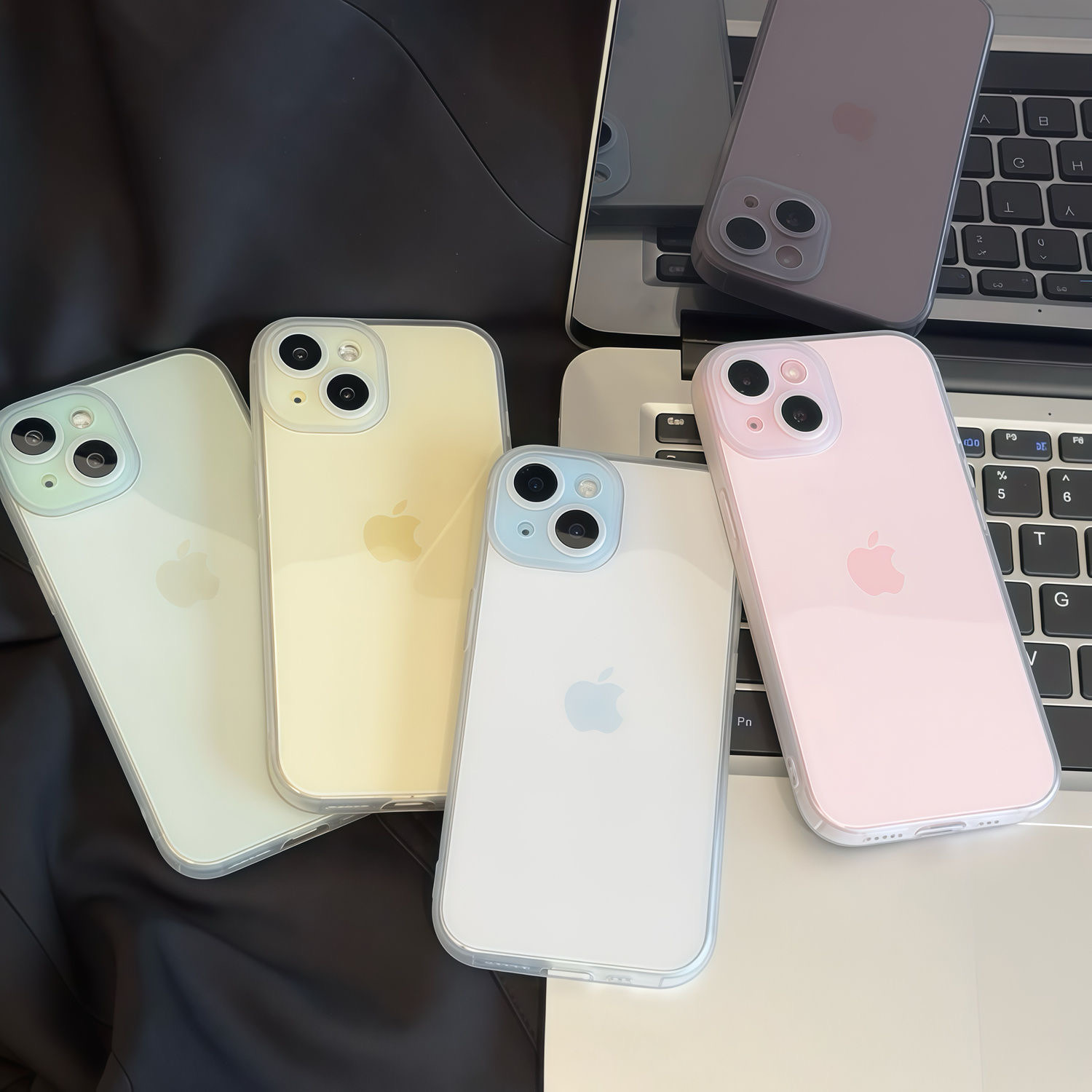简约透明软壳适用苹果15手机壳ip16全包镜头iphone14promax硅胶磨砂防指纹13新款12加厚防摔11男女plus保护套
