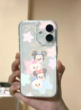 烟花米奇头像手机壳适用苹果17promaxiPhone16pro卡通小米17reno15华为Pura80软套vivox300红米K90荣耀500pro