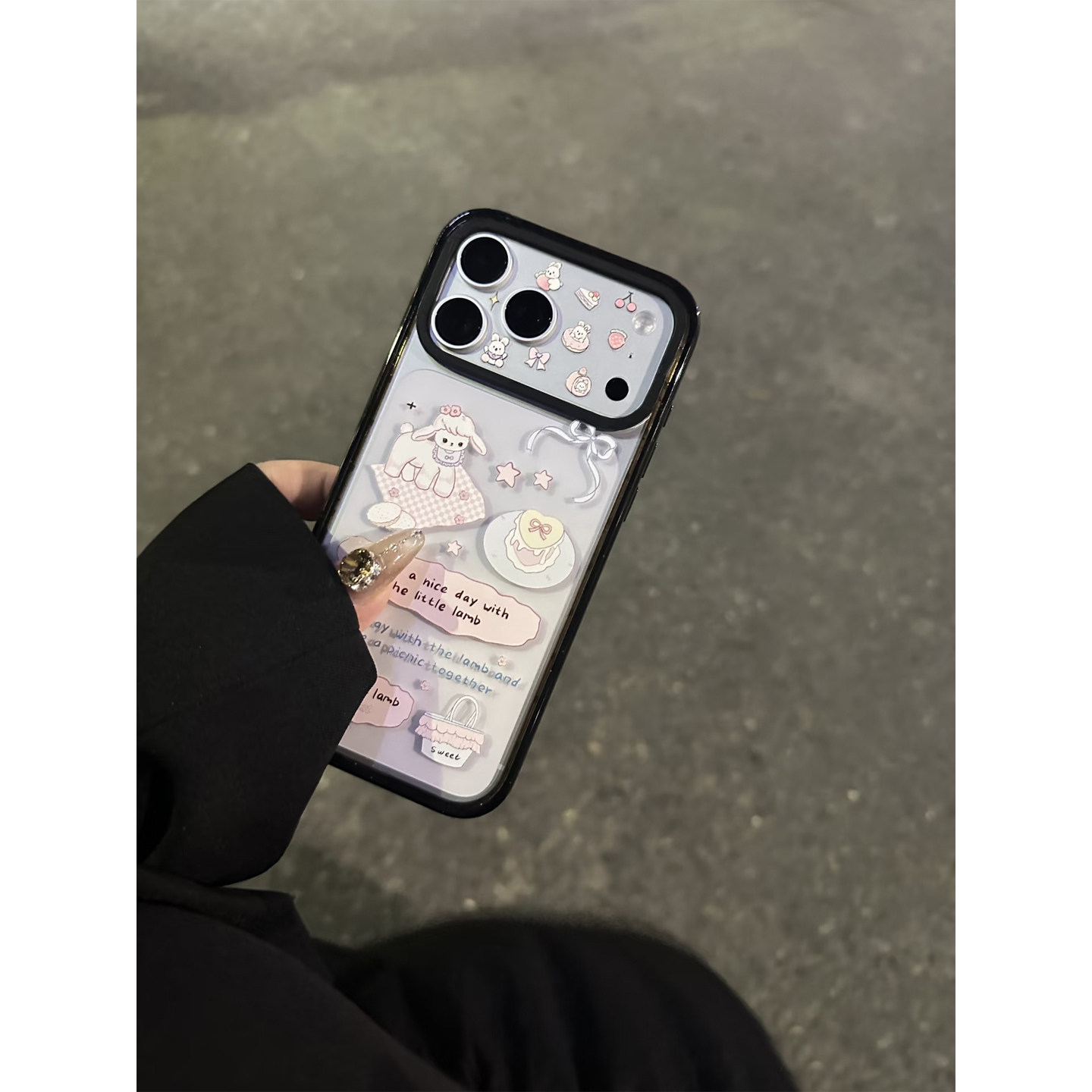 苹果手机壳iphone17手机壳17promax手机壳适用苹果16/15/14promax防摔保护套咩咩春游可爱少女明星同款手机壳