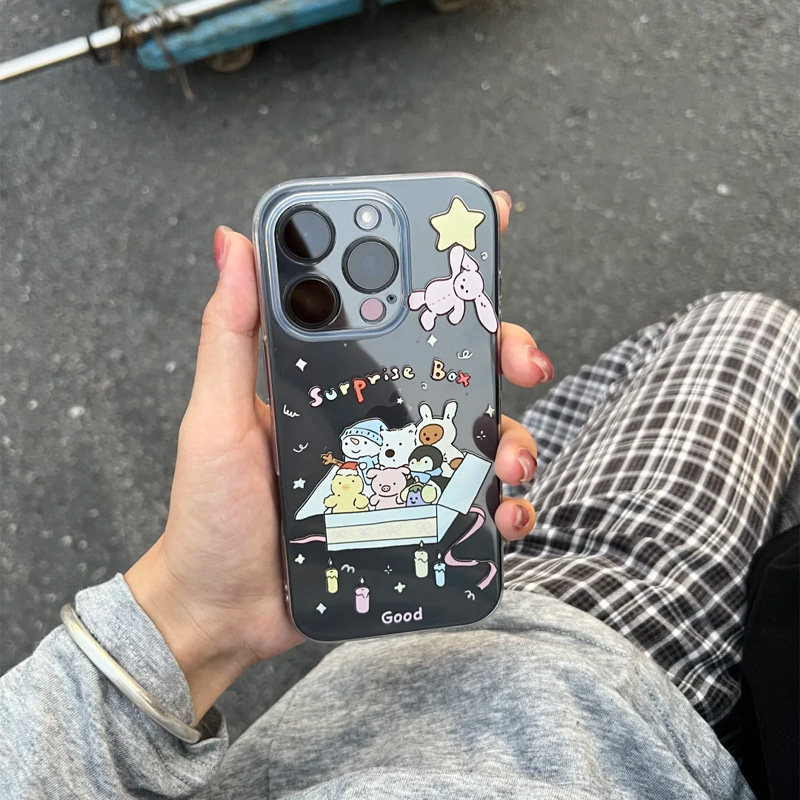 动物惊喜适用iPhone苹果17pro手机壳时尚16e/15plus/12promax/14/13卡通11小米vivo华为oppo高级感保护套外壳