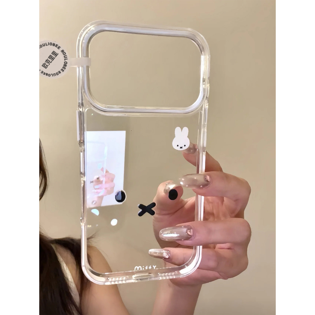 极简米菲兔表情适用苹果17promax手机壳iPhone16pro卡通小米15reno14华为Pura80软套vivox200红米K80荣耀400